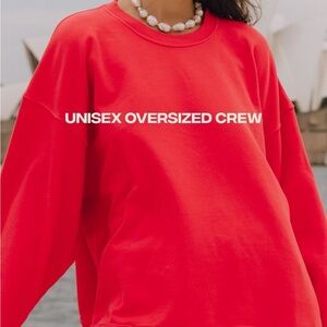 DAILY DRILLS - Aussie Stripes oversized crew in Heart